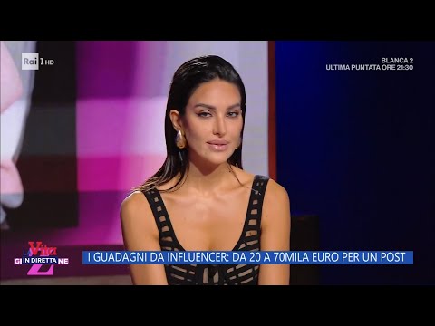 I guadagni da influencer: da 20 a 70 mila euro per un post - La vita in diretta 09/11/2023