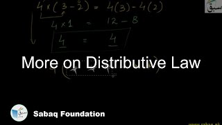 More on Distributive Law