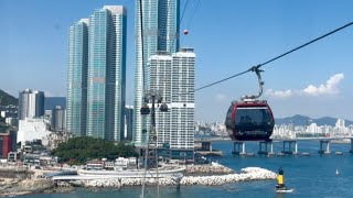 【近未来の世界】まるで空を飛んでいるような絶景ロープウェイ体験｜人生初の韓国ソロ旅 in 釜山｜松島海上ケーブルカー・国際市場グルメ・韓国の東横イン宿泊