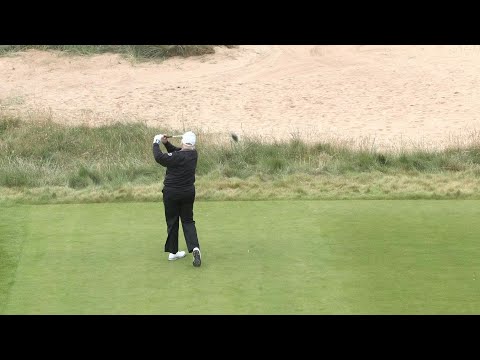 Trump plays first round of golf on new course in Aberdeen | AFP