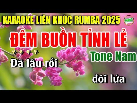 Karaoke Liên Khúc Trữ Tình Tone Nam Dễ Hát | Nhạc Vàng BOLERO Tuyển Chọn – ĐÊM BUỒN TỈNH LẺ