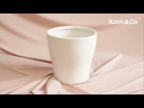 Ceramic Bondi Concial Pot Set of 2 White (16Dx16cmH)