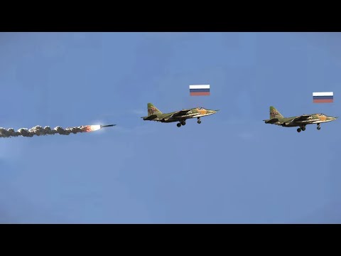 Russia Shocked! Two Russian Su-25 "Frogfoot" are shot down by Surface-to-air Missile