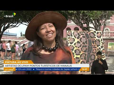 Artistas ocupam pontos turísticos em Manaus