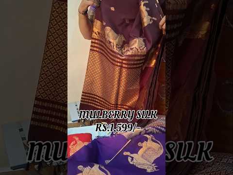 Mulberry silk saree Check Sree Sathya Sai Collections