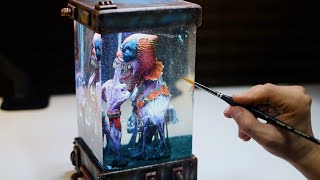 How To Make Venom Deadpool [ symbiote ] Diorama / Polymer Clay / Epoxy resin