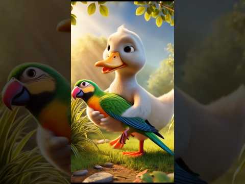 "तोते को गोली लगी... लेकिन बतख ने उसकी जान बचा ली 😢❤️ | Emotional Animated Story"