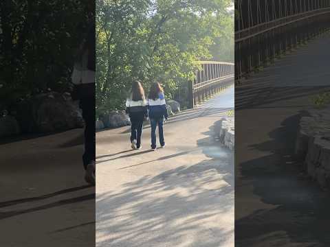 Twin Hearts, Twin Paths: A park stroll ❤️ #twins #sisters #park #2025 #siblings #paris #canada