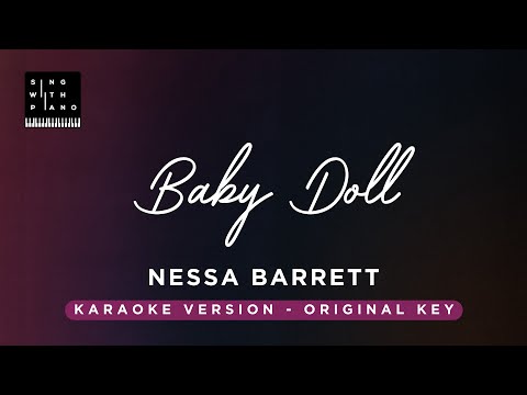 BABYDOLL – Nessa Barrett (original Key Karaoke) – Piano Instrumental Cover with Lyrics