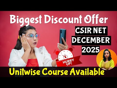 Biggest Discount on CSIR Courses || Unit wise courses offer || vedemy