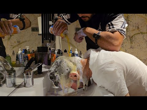 ASMR Beard Shave, Skin Care and Hair Relaxation with Fanta