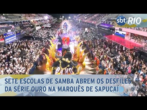 Sete escolas de samba abrem os desfiles da Série Ouro na Marquês de Sapucaí