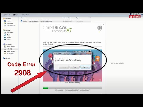 Error 2908 coreldraw как исправить