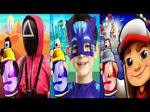 Subway Surfers Winter Wonderland 2024 Elf Jake vs Squid Game 2 Soldier vs Pj Masks Gameplay HD