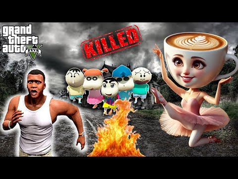 Franklin Saving Shinchan and His Friends From Ballerina Cappuccina in GTA 5 | GTAV Avengers