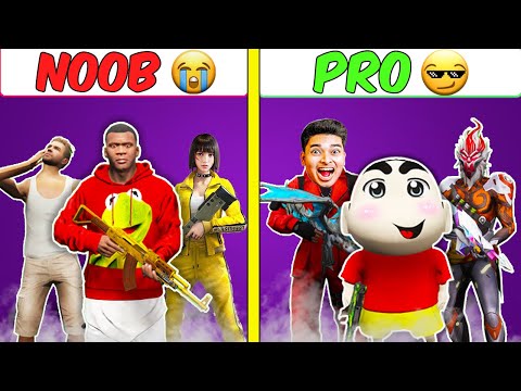 Noob VS Pro টিম আমরা খেল্লাম Frre Fire তাও GTA 5 -এ !!! 🤩
