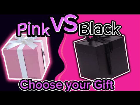 Black OR Pink 🖤💗 Choose your gift 🎁 Black VS Pink/ Foods Edition 💖 Black Foods or Pink Foods.