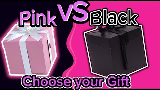 Black OR Pink 🖤💗 Choose your gift 🎁 Black VS Pink/ Foods Edition 💖 Black Foods or Pink Foods.
