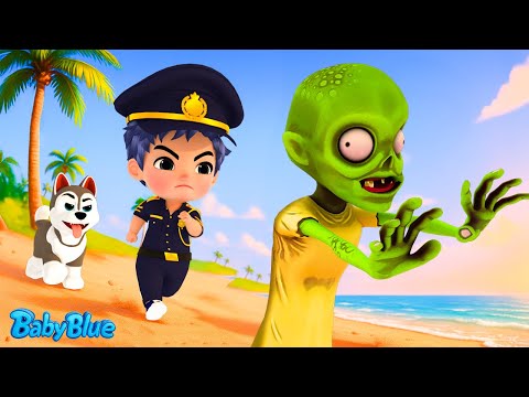 Zombies at the Beach! 🧟 | Monster Police 🚨 | Kids Songs & Nursery Rhymes