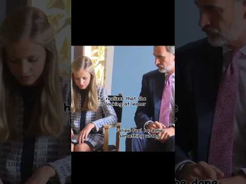 Queen Letizia staring princess leonor #princessleonor#kingfelipe #queenletiziaofspain#lenorsofia
