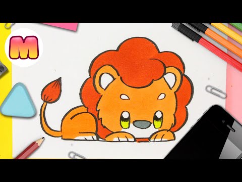 COMO DIBUJAR UN LEON KAWAII 🦁 dibujos faciles kawaii 🦁 Dibujos kawaii de Animales en Muy Kawaii