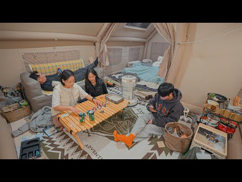 60kg 투룸 에어텐트로 5인 가족 1박 2일 캠핑 할만 할까? | 그런데 1박 2일 짐 부피가 어마어마한... | 강화도 고려산힐링캠핑장