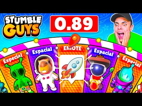 COMPRÉ x100 RULETAS del ESPACIO en STUMBLE GUYS! 👨‍🚀😱 BETA CERRADA 0.89