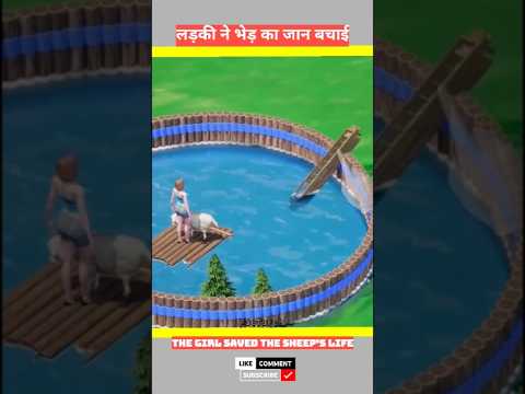 लड़की ने भेड़ का जान बचाई || The girl saved the sheep's life #facts #ytshorts #lamb #story