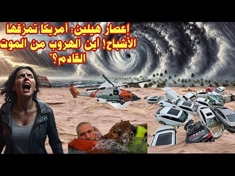 "إعصار هيلين: الموت يقترب! هل تستطيع امريكا الهروب؟ انه أمر الله !!🇺🇲🇺🇲