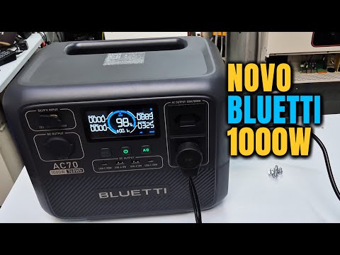 NOVA BLUETTI AC70 1000W: Estação de Energia ou Híbrido Off Grid Portátil? Eduardo Aquino
