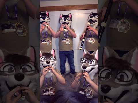 Happy Wolf Family #fursuit #recorder #wolf #howl