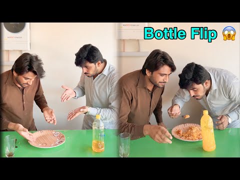 Bottle Flip Biryani Challenge