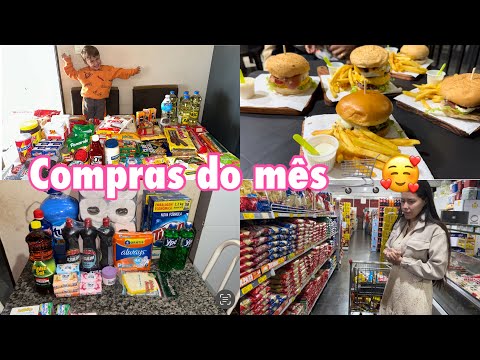 COMPRAS DO MÊS PARA 3 PESSOAS 🛒🥰 | MOSTREI TUDO QUE COMPRAMOS