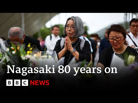 YouTube video thumbnail: Ceremony Held in Nagasaki to Mark 80th Anniversary of Atomic Bombing
