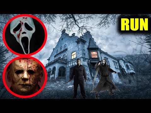 IF YOU SEE BLOODY GHOSTFACE AND MICHAEL MYERS RUN!! (CAUGHT ON DRONE)