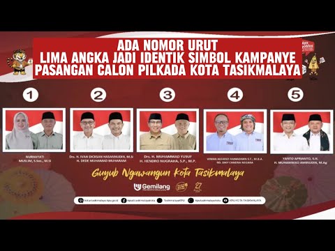 Ada Nomor Urut, Lima Angka Jadi Identik Simbol Kampanye Pasangan Calon Pilkada Kota Tasikmalaya