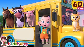 🚌 Join The Bus With Animals 🦁 | 🎵 Let's Sing The ABC🎵 + More Nursery Rhymes & Baby Songs - Kidsberry