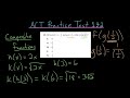 Exploring Composite Functions in ACT Practice