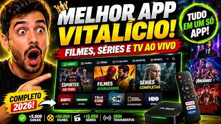 🔥 MELHOR APP DE FILMES E SERIES E TV AO VIVO (VITALICIO) - O MELHOR APP PARA TV BOX COMPLETO!