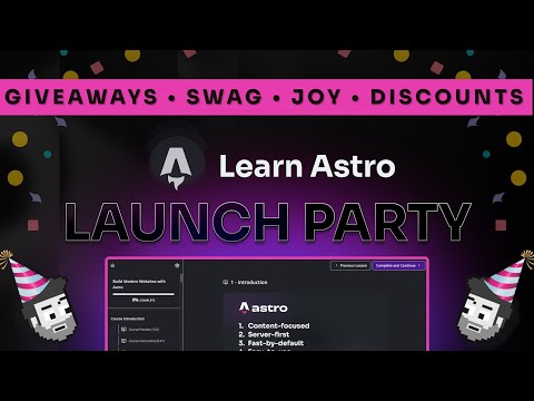 🥳 Learn Astro Launch Party 🥳