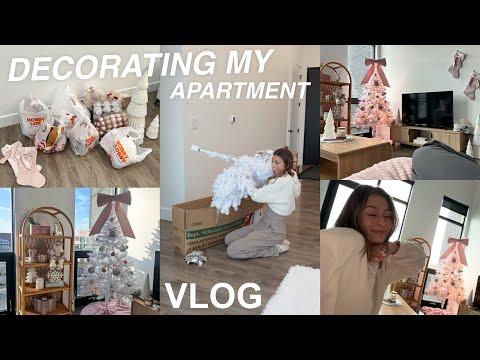 Decorating My Apartment For Christmas! *cleaning, shopping & decorating VLOG*