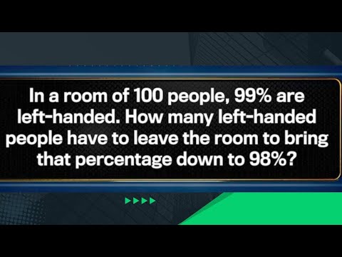 In a room of 100 people, 99% are left-handed.