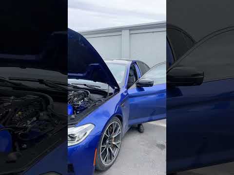 2020 BMW M5 in for misfire diagnostics.