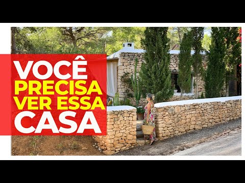 CASA PEQUENA DE PEDRA COM JARDIM E VARANDA DOS SONHOS EM IBIZA - DECOR SIMPLES QUE VOCÊ PODE FAZER