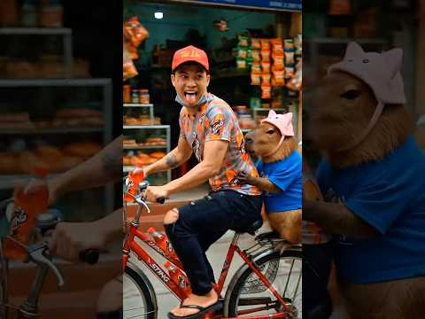 Capybara và Jet Jet miền tây gặp gỡ các boy phố cực hài #capybara #shorts