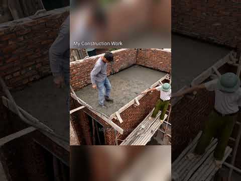 Man creates loft in simple house  #constructionworkers  #concrete #shrots