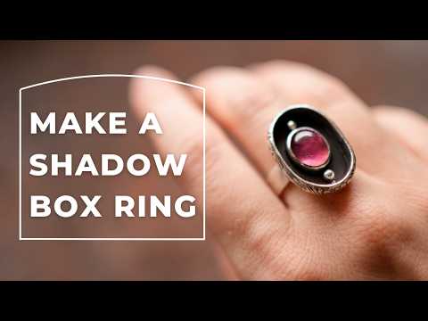 How To Make a SHADOWBOX RING With Gemstone. Silversmithing Tutorial