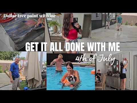 Get it all done with me !  Painting and choosing deck stain ! Help us choose! 4th of July vlog 