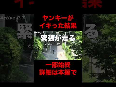 イキってヤンキーが一時停止取締りを突破!停止係の警察官と転倒バイクが接触!マジか