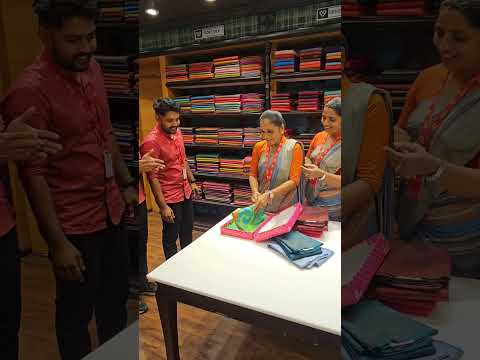 gave a surprise birthday gift  The saree she wanted to wear a lot